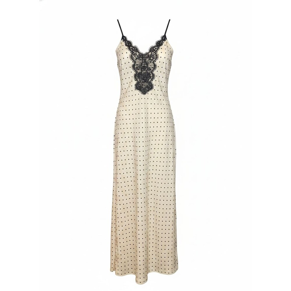 Soallure Women's White Black Sleeveless Maxi Dress Size 42 NWT